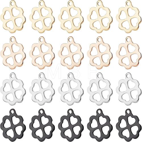 Unicraftale 40Pcs 4 Colors 304 Stainless Steel Charms STAS-UN0030-85-1