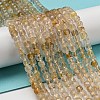 Natural Gold Rutilated Quartz Beads Strands G-A097-D02-05-2