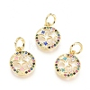 Golden Plated Brass Charms ZIRC-L086-005-G-1