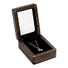 Wood Pendant Storage Boxes with Visible Window and Magnetic Lid CON-WH0107-100A-1