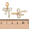 Alloy Crystal Rhinestone European Dangle Charms AL-CBAC2D3-09G-3