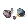 Natural Fluorite Perfume Bottle Pendants G-L623-07G-02-2