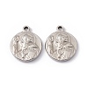 Non-Tarnish 201 Stainless Steel Pendants STAS-C057-23P-2