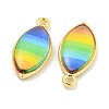 Rainbow Color Opaque Resin Pendants KK-M290-04A-G-2