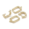 Brass Fold Over Clasps KK-G497-29G-2