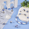 52Pcs 13 Styles Blue Evil Eye Resin European Beads RESI-TA0002-15-5