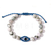 Natural Jade Evil Eye Braided Beaded Bracelets PW-WGB8668-04-1