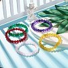 Natural Malaysia Jade(Dyed) Round Beaded Stretch Bracelet BJEW-JB07635-2