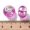 Shell Transparent Brass Cores Acrylic European Beads OACR-M024-07S-03-3