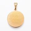 Real 18K Gold Plated 304 Stainless Steel Pendants STAS-H372-01L-2