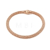 304 Stainless Steel Mesh Chain Bracelets for Women Men BJEW-Z087-19RG-4