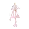 Glass Seed Beaded Jellyfish Big Pendants X-PALLOY-MZ01166-03-1