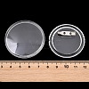 Blank Flat Round Acrylic Button Pin Badge with Iron Pins FIND-L029-01P-01-3