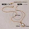 Vintage Stainless Steel & Imitation Pearl Teardrop Pendant Necklaces for Women ZZ4514-6