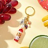 Resin & Glass & Alloy Keychain KEYC-JKC01158-03-2