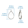 Rack Plating Alloy Teardrop Open Back Bezel Pendants PALLOY-TA0001-09P-8