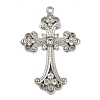 Alloy Rhinestone Cross Big Pendants ALRI-1475-P-RS-1