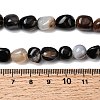 Natural Black Agate Beads Strands G-P601-A15-02-5