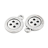 4-Hole Button Tibetan Style Zinc Alloy Charms TIBEP-R334-167AS-RS-3