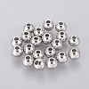 Tarnish Resistant 304 Stainless Steel Smooth Round Spacer Beads X-STAS-M006-01B-1