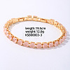 Hip-hop Brass Micro Cubic Zirconia Link Chain Bracelets for Men and Women FX8797-3-1