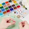   960Pcs 24 Colors Transparent Glass Beads EGLA-PH0001-41-3