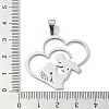 Non-Tarnish 304 Stainless Steel Pendants STAS-C097-12P-3