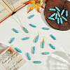 30Pcs Dyed Faceted Bullet Synthetic Turquoise Points for Wire Wrapped Pendants Making G-OC0005-98-4