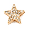 304 Stainless Steel Rhinestone Slide Charms STAS-P421-04C-G-1