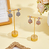 2 Pairs 2 Colors Zinc Alloy Dangle Stud Earrings EJEW-AN0004-97-5