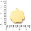 Carved Natural White Shell 304 Stainless Steel Pendants SH-K002-01B-G-3