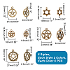   60Pcs 10 Style Tibetan Style Alloy Pendants FIND-PH0009-15-2