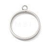 304 Stainless Steel Open Back Bezel Pendants STAS-B126-06D-P-1