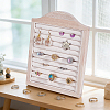 Wooden Photo Frame Shaped Ring Display Easels RDIS-WH0032-008A-4