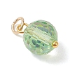 AB Color Plated Transparent Glass Pendants PALLOY-JF04972-01-4