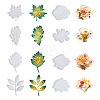 Fashewelry 8Pcs 8 Styles Flower & Leaf DIY Cup Mat Silicone Molds DIY-FW0001-25-30