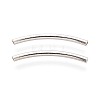 925 Sterling Silver Curved Tube Beads STER-N016-124S-3