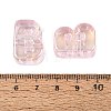 UV Plating Transparent Acrylic European Beads OACR-M027-02B-01-3