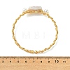 Twisted Wire Wrapped Natural Baroque Keshi Pearl Cuff Bangles for Women BJEW-JB13961-5