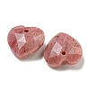 Natural Rhodonite Faceted Heart Charms G-G123-01J-2