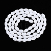 Opaque Solid Color Imitation Jade Glass Beads Strands EGLA-A037-P6x8mm-D01-2