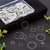   220Pcs 11 Styles Brass Linking Rings KK-PH0009-98S-4