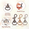  15Pcs 6 Colors Alloy Swivel Snap Hook Clasps FIND-TA0003-79-5