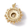 Brass with Cubic Zirconia Pendants KK-G439-61G-3