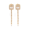 925 Sterling Silver Micro Pave Clear Cubic Zirconia Stud Earrings EJEW-U013-04G-1