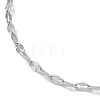 304 Stainless Steel Dapped Link Chain Bracelets for Men Women STAS-B039-06P-2