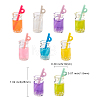 70Pcs 7 Colors Transparent Resin Pendants RESI-CJ0002-08-2