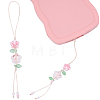 1Pc Flower Ceramics Phone Hand Strap Chains HJEW-BM0001-50-1