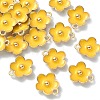 Light Gold Plated Alloy Enamel Pendants ENAM-YW0002-20G-2