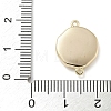 Brass Enamel Oval with Flower Connector Charms KK-M308-06G-02-3